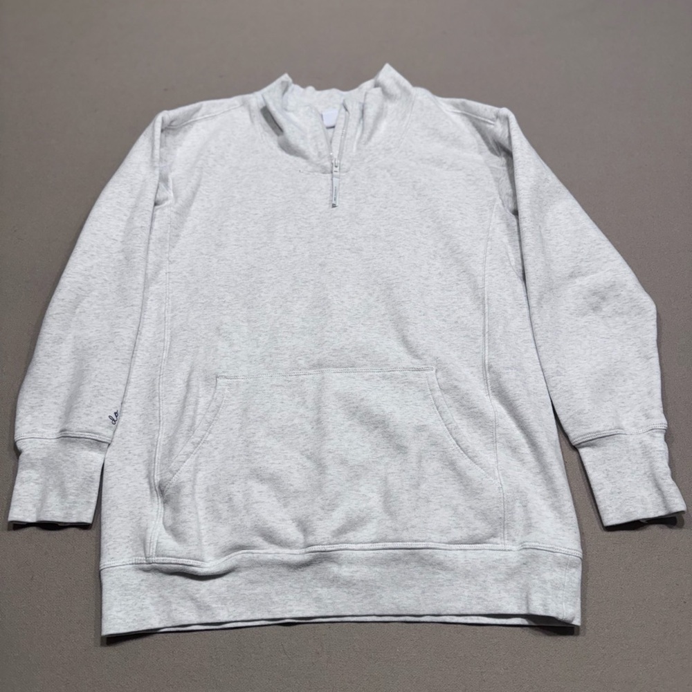 Athleta Kids Gray Quarter-Zip Sweatshirt